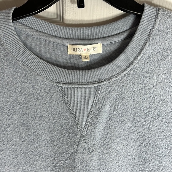 NWT: Ultra Flirt; Soft, Teddy Sweatshirt; Light Blue, Sz Sm - Picture 6 of 6